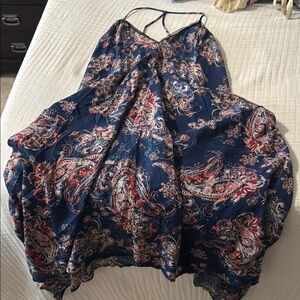 Paisley Print Spaghetti Strap Dress